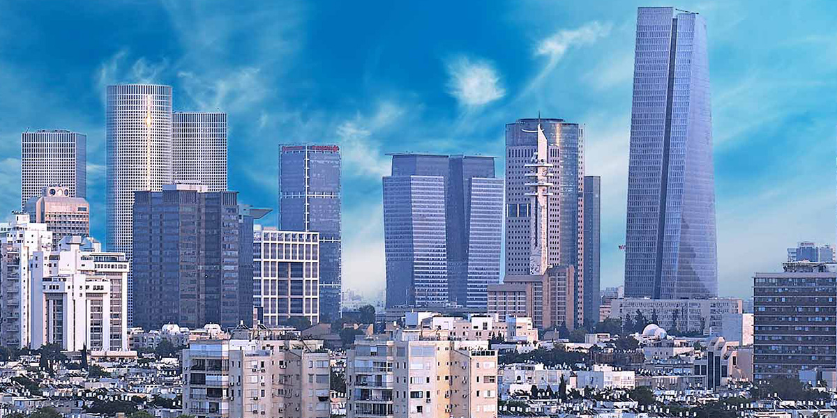 Tel-Aviv-Israel-Skyline-Day-Sky-Buldings-Clouds